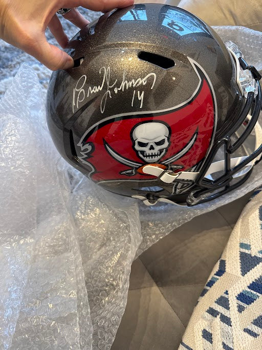 Brad Johnson Tampa Bay Bucs autographed helmet