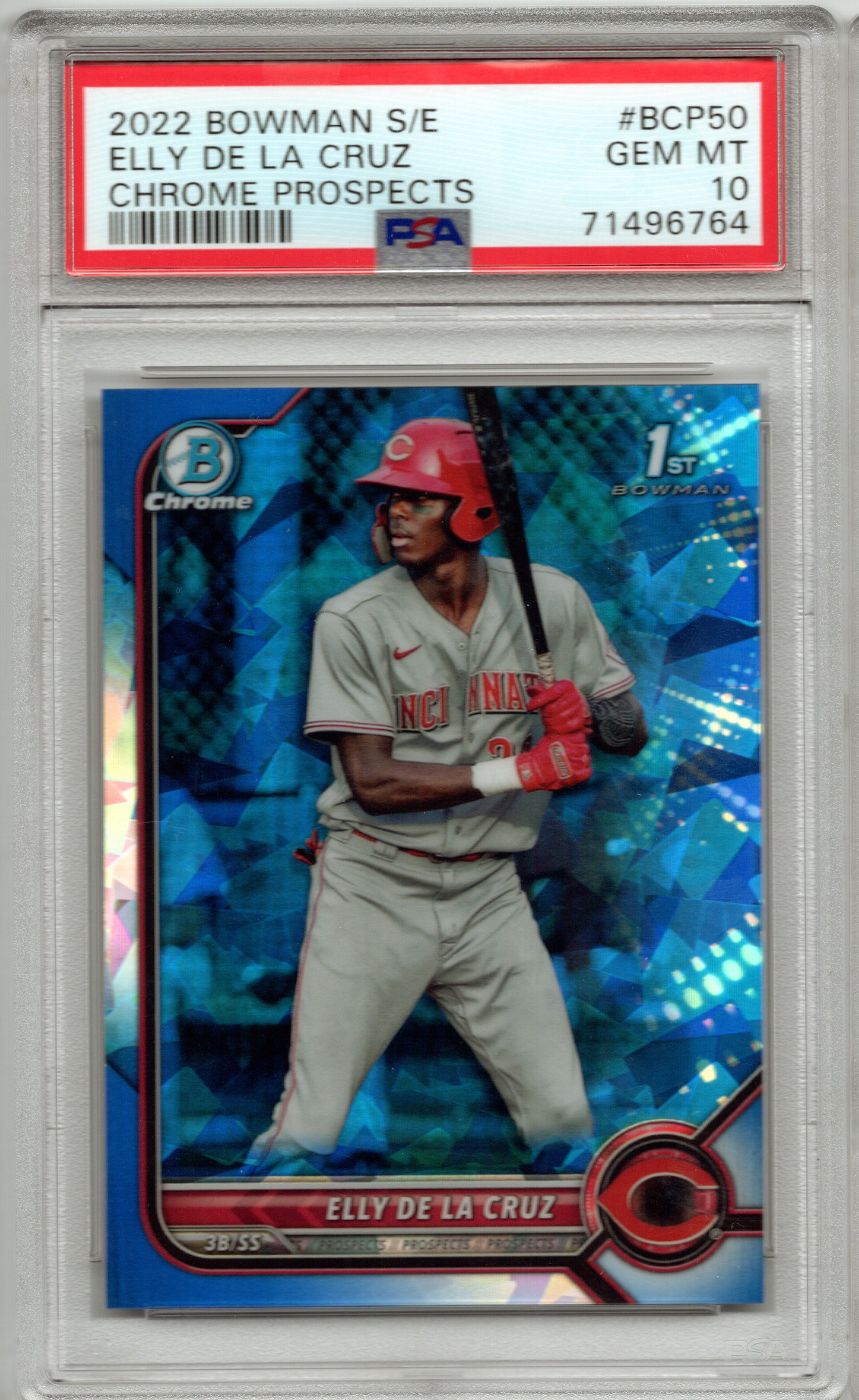 2022 Bowman Chrome Prospects S/E Elly De La Cruz #BCP50 PSA 10 GEM MINT