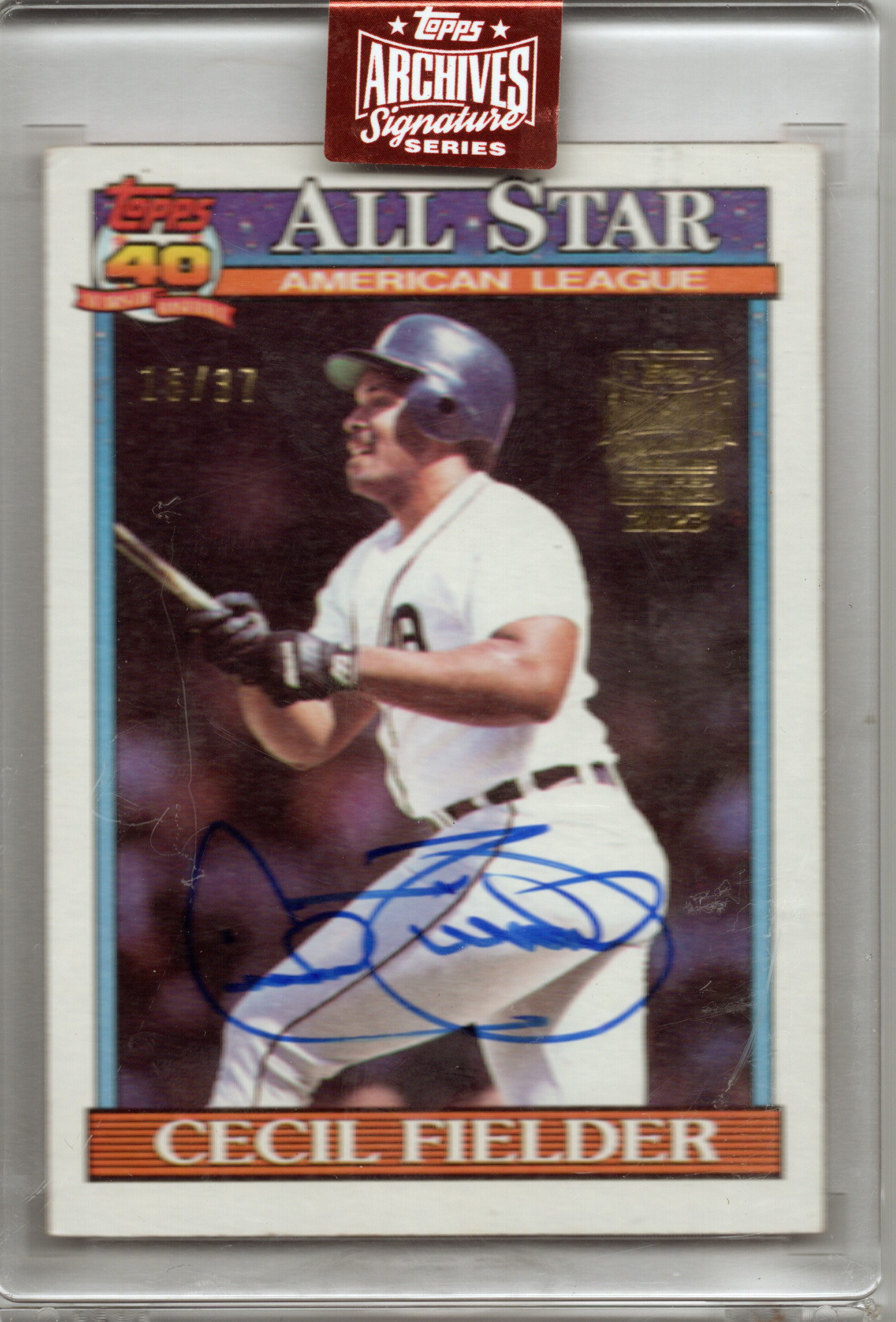 2023 Topps Archives Signatures Cecil Fielder Auto #386 16/37