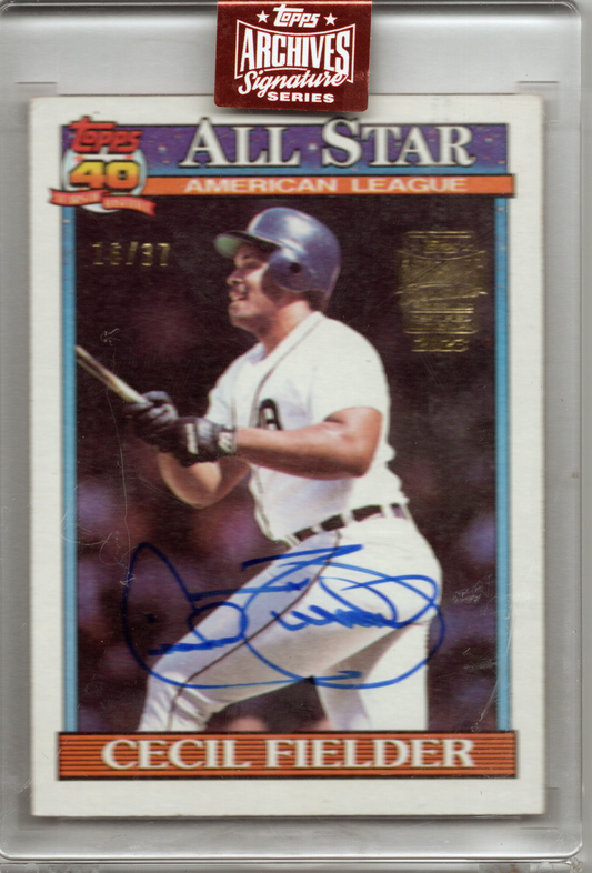 2023 Topps Archives Signatures Cecil Fielder Auto #386 16/37