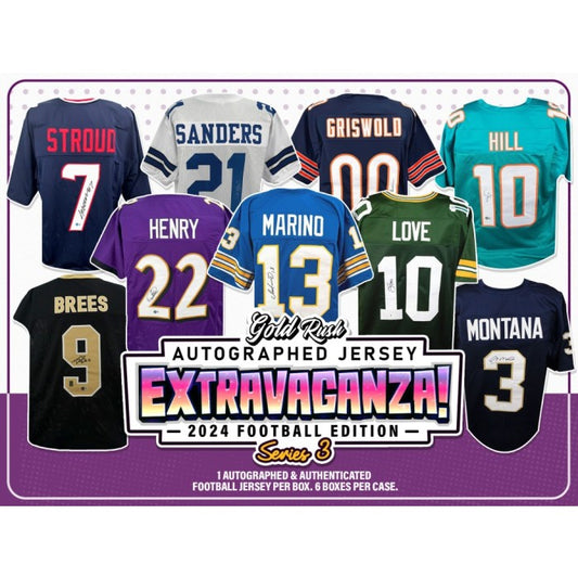 2024 Gold Rush Autographed Football Extravaganza Jersey Series 3 Box