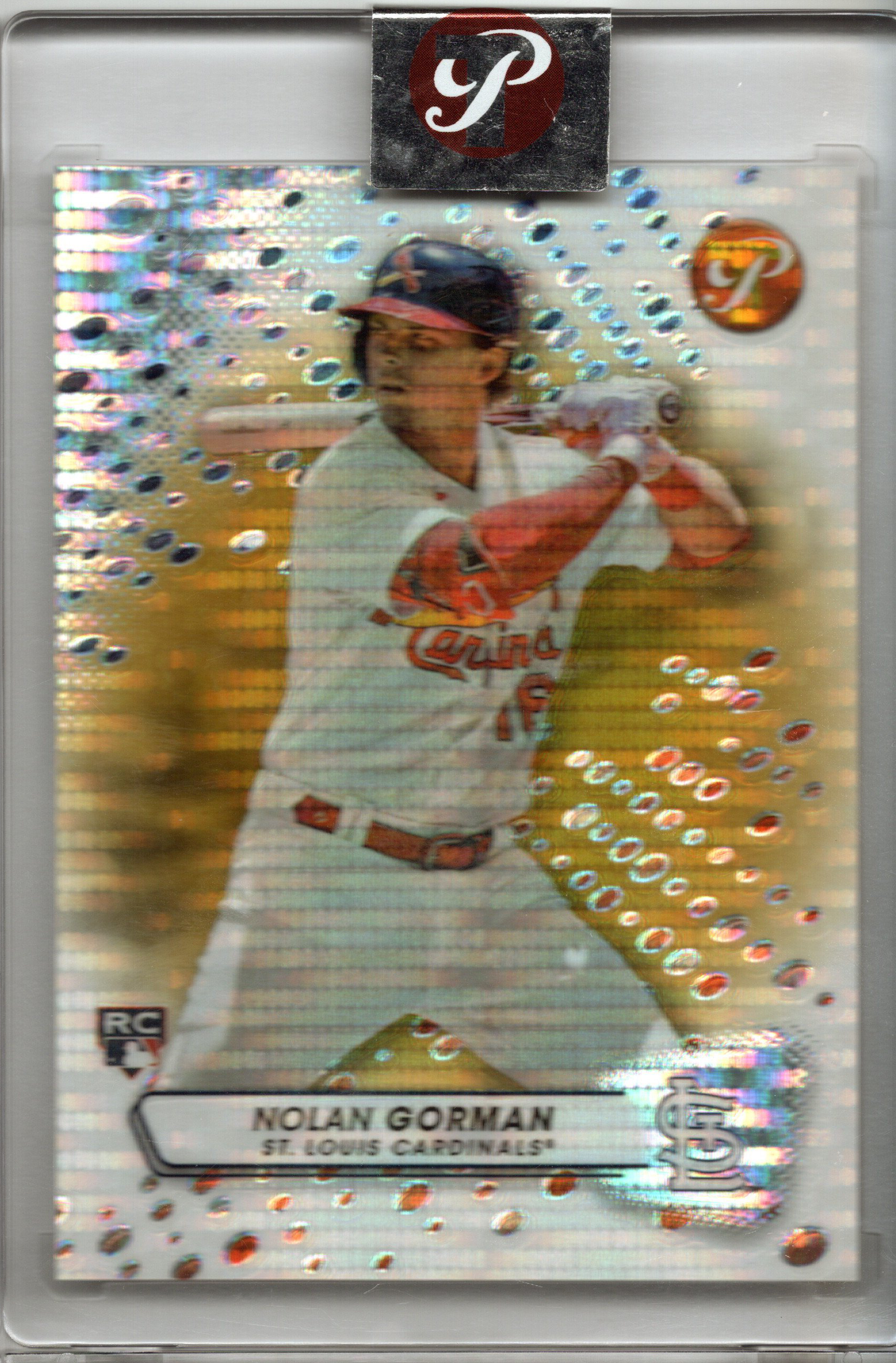 2023 Topps Pristine Nolan Gorman Rookie RC Gold Refractor 46/50