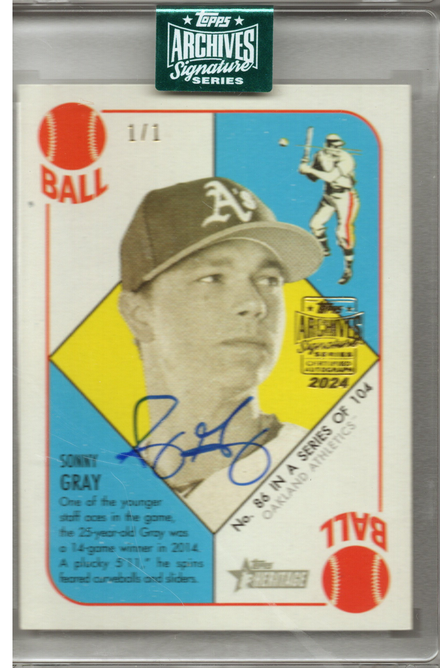 2024 Topps Archive Signatures  Sonny Gray Heritage   1/1