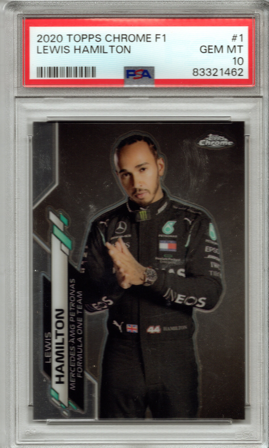 2020 Topps Chrome F1 Lewis Hamilton PSA 10 GEM MINT