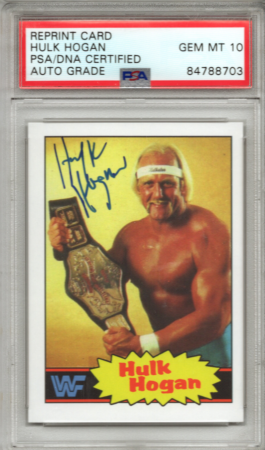 Reprint Card Hulk Hogan Auto PSA/DNA Certified PSA 10 GEM MINT