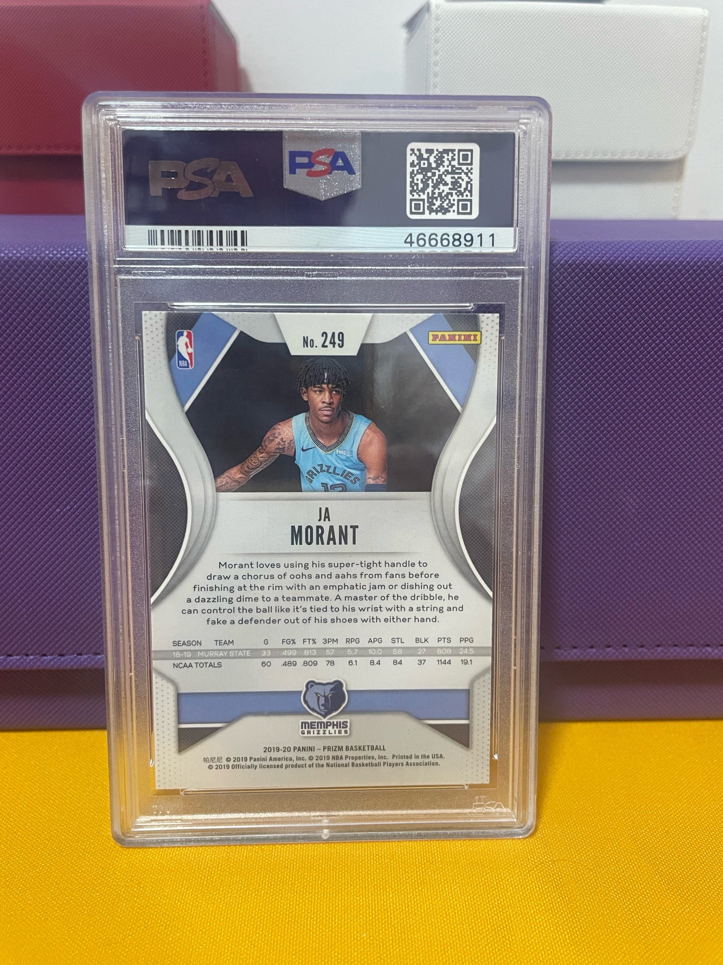 2019 Panini Prizm Ja Morant RC PSA 10 #249