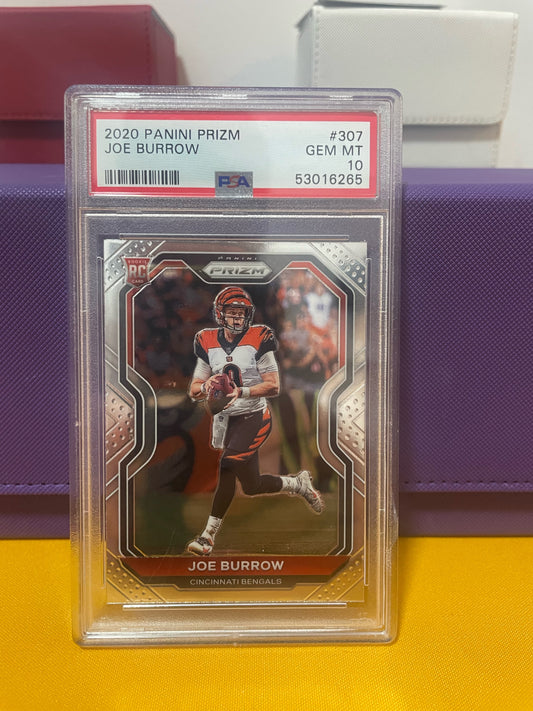 2020 Panini Prizm Joe Burrow #307 RC PSA 10