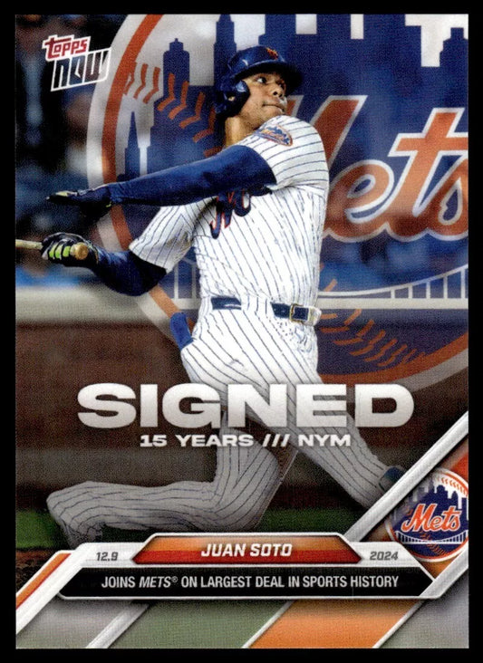 2024 Topps Now First Mets Card Juan Soto New York Mets #OS-8