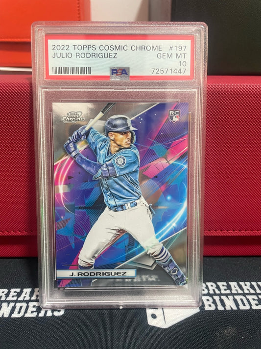 2022 Topps Cosmic Chrome Julio Rodriguez #197 PSA 10 GEM MT