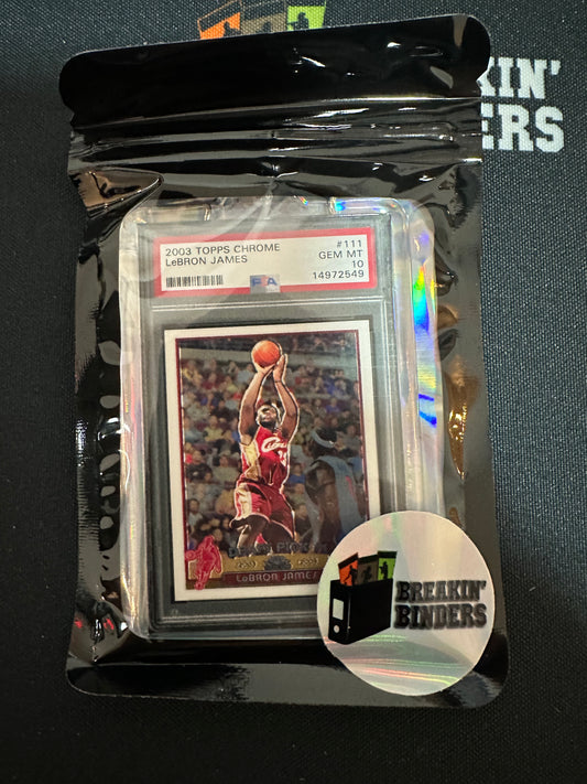 2003 Topps Chrome LeBron James PSA 10 GEM MT Breakin' Binders Keychain