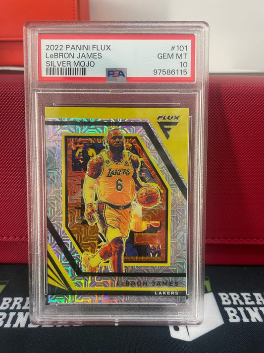 2022 Panini Flux LeBron James Silver Mojo GEM MT PSA 10