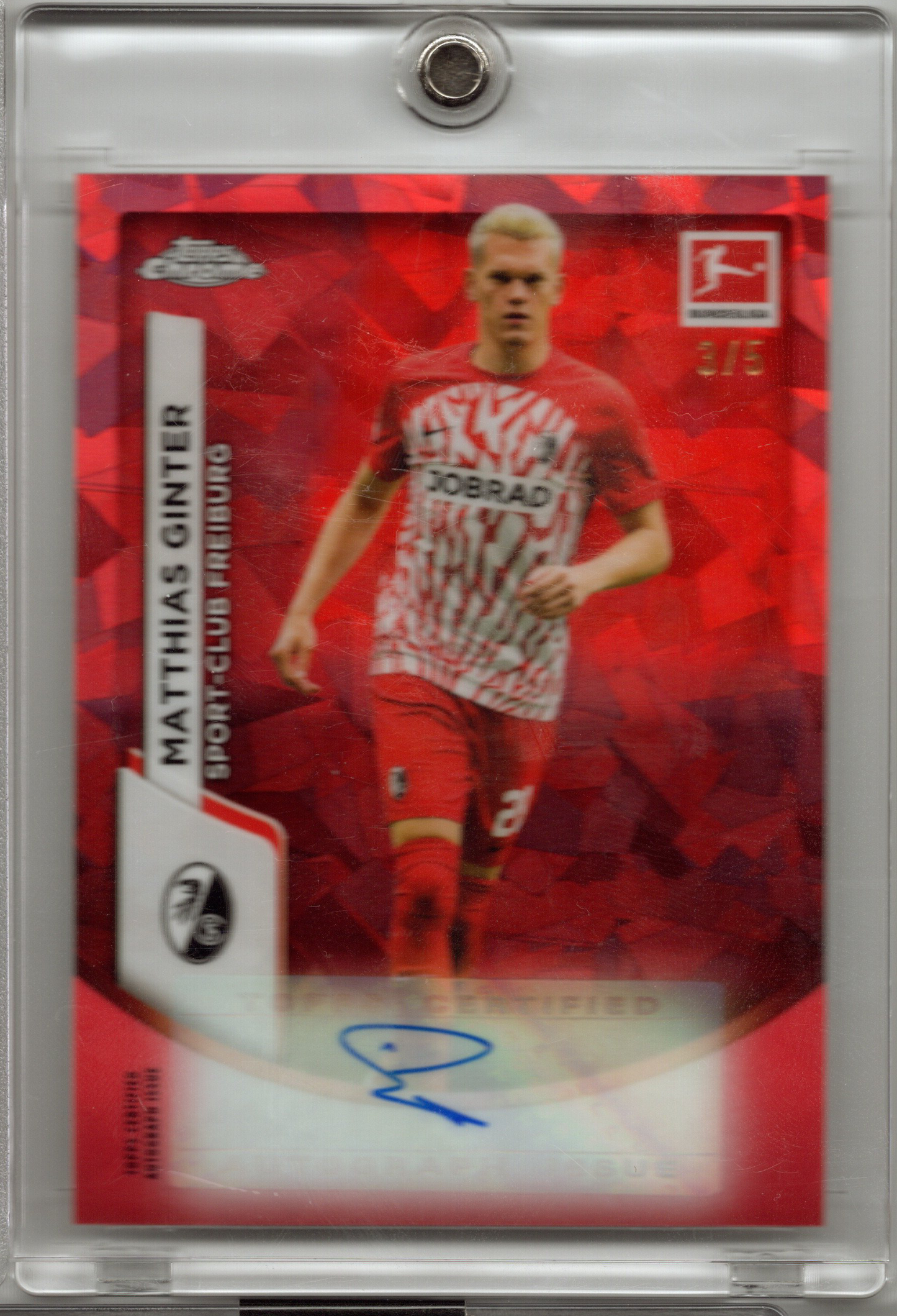 2024 Topps Chrome Bundesliga Matthias Ginter Sapphire Auto 3/5