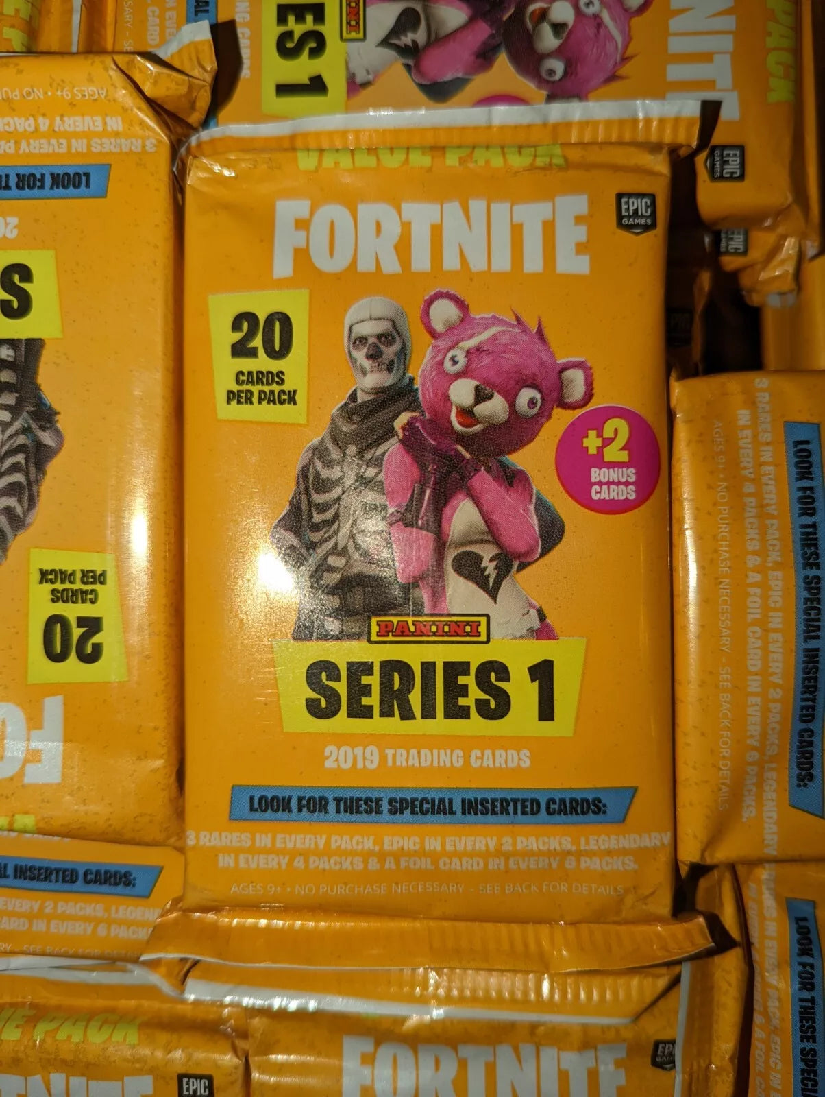 2019 Panini Fortnite Series 1 Sealed Yellow Value Fat Pack