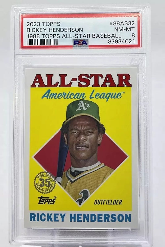 2023 Topps #88AS32 Rickey Henderson 1998 Topps All-Star Baseball PSA 8 NM-MT