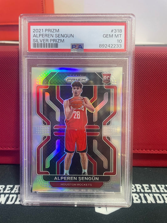 2021 Prism Alperen Sengun Silver Prizm #318 PSA 10 GEM MT