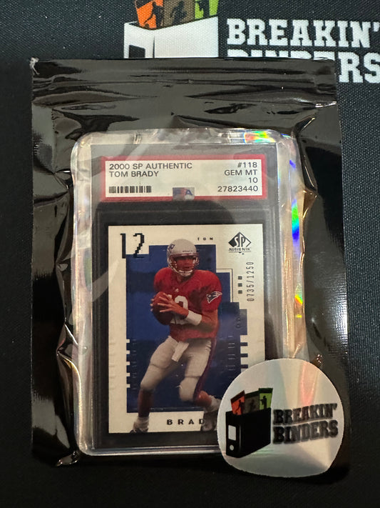 2000 SP Authentic Tom Brady PSA 10 GEM MT Breakin' Binders Keychain