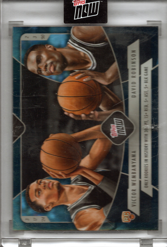 2024 Topps Now Victor Wembanyama / David Robinson WR-1 Wemby RC