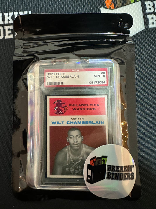 1951 Fleer Wilt Chamberlain PSA 9 MINT Breakin' Binders Keychain