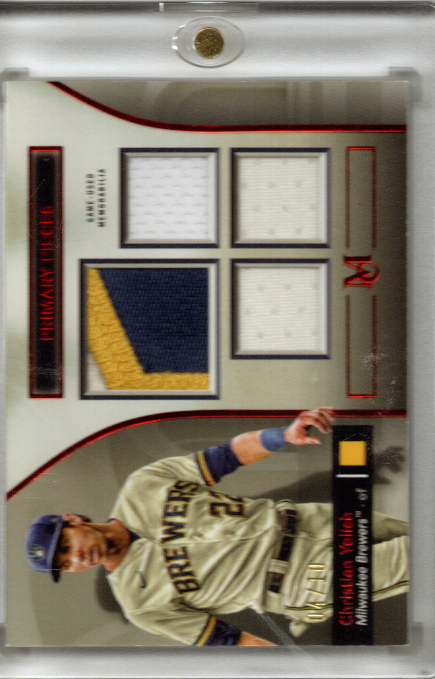 2024 Topps Museum Quad Relic Christian Yelich SPPQ-CY